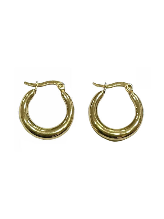 Tatu Moyo Earrings Hoops made of Steel Gold Plated