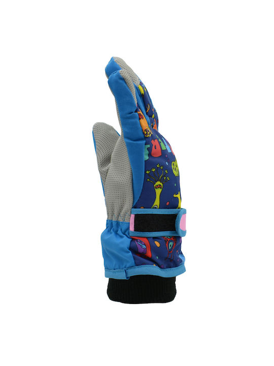 Brims and Trims Little Monsters Kids Ski & Snowboard Gloves Blue