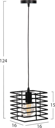 HomeMarkt Hängelampe Schwarz 16cm