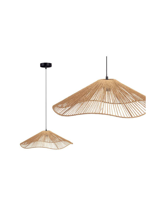 Gift Decor Hängelampe Einfaches Licht mit Seil für Fassung E27 Braun