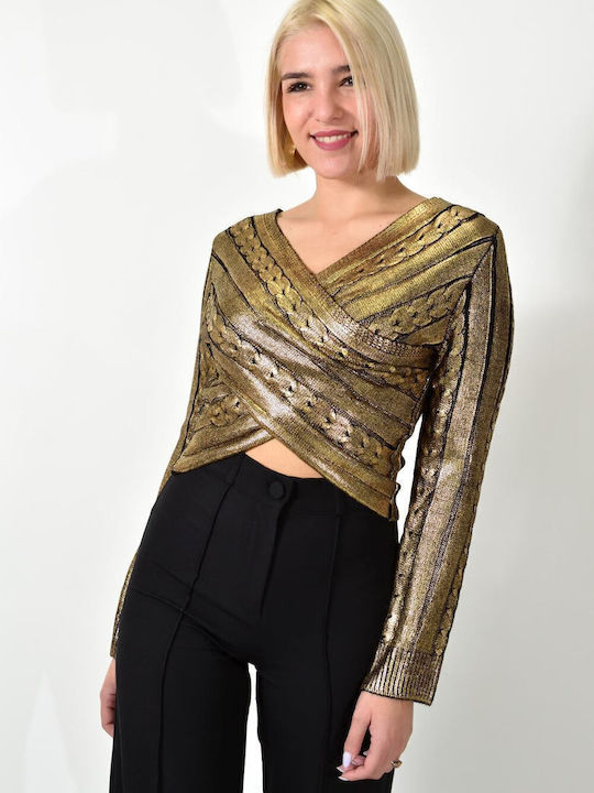 Women's Blouse Long Sleeve Gold