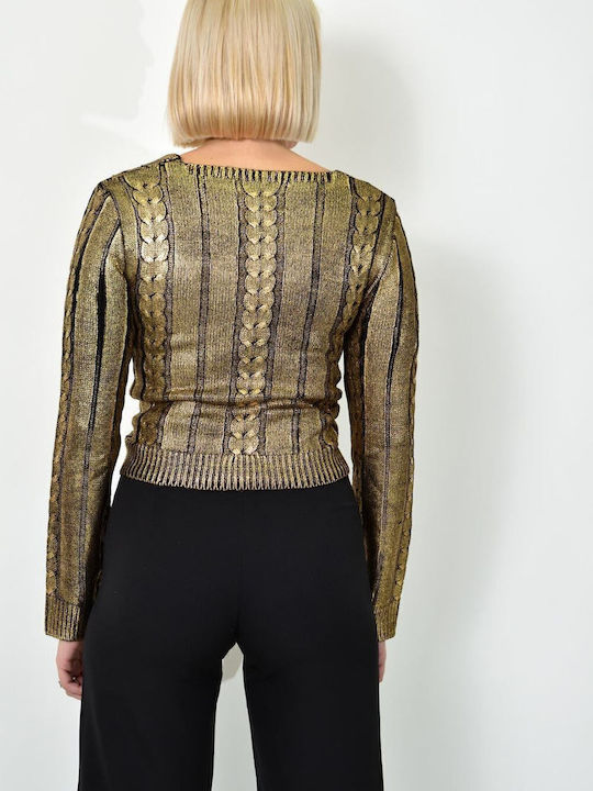 Women's Blouse Long Sleeve Gold