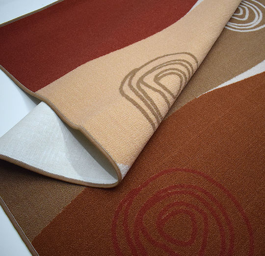 Sakalidis Luxe 715-1 Rutschfest Teppich Rechteckig Synthetisch,Polyester/Cotton/Leather Braun