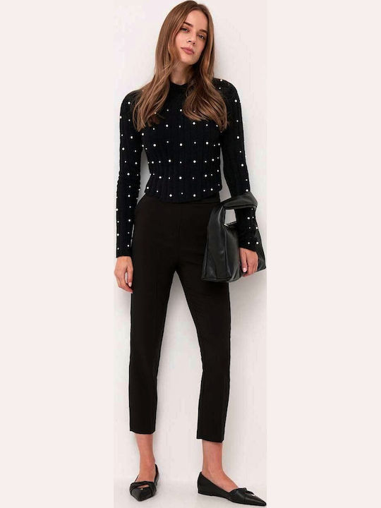 Damen Langarm Pullover Black