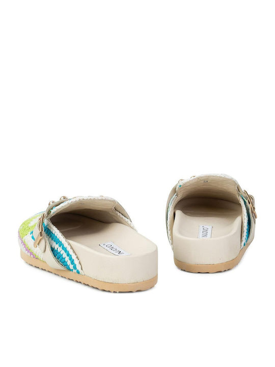 Fără toc Piele Mule Colorful-White