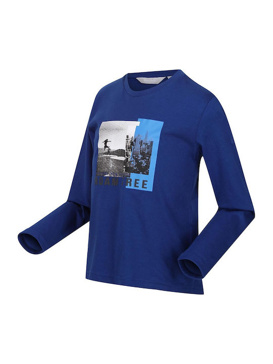 Kinderhemd Langarm Blau