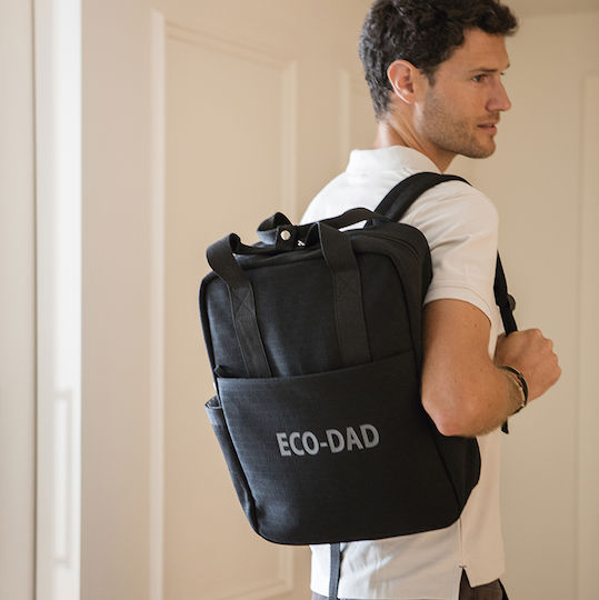 Walking Mum Walking Mum Backpack Diaper Bag Eco Dad Black 40x30x12cm