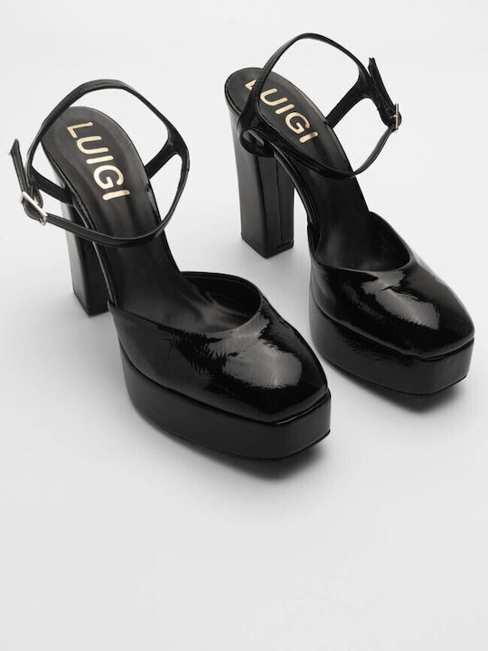 Luigi Black Low Heels