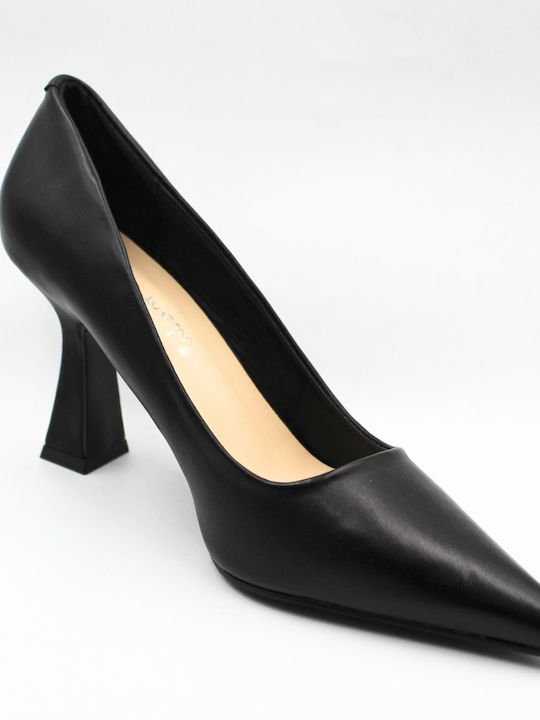 Plato Leather Black Heels