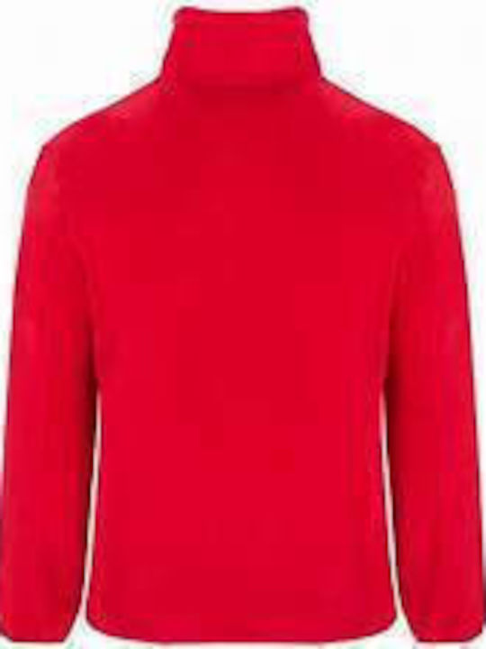 Roly Men's Fleece Cardigan with Zipper RED