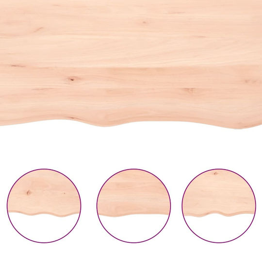 vidaXL Countertop without Sink L80xW40xH2cm Natural