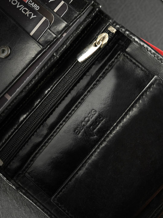 Leder Herren Geldbörse mit RFID Schwarz
