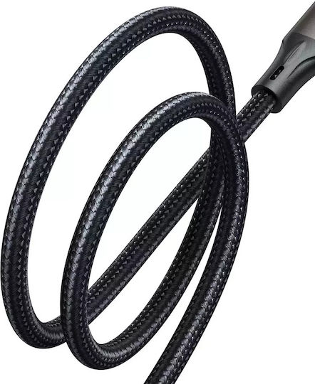 Joyroom Light-speed ​​series SA25-CC5 Braided USB 2.0 Cable USB-C male - USB-C 100W PD Μαύρο 1.2m