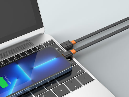 Celebrat Flach USB 2.0 Kabel USB-C männlich - USB-A 15W Schwarz 1m (CB-33A-C-BK)