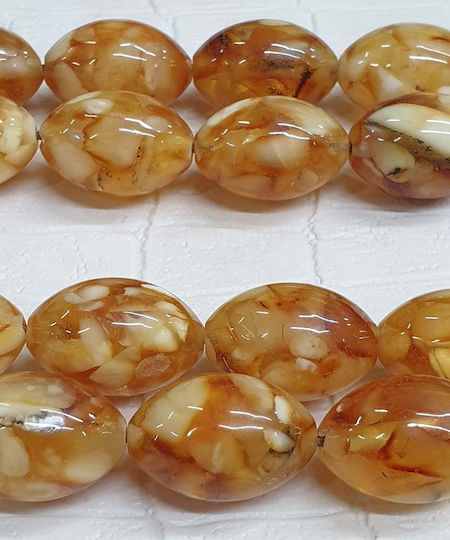 Roloi Komboloi Amber Worry Beads Yellow 40cm