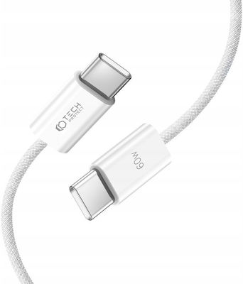 Tech-Protect USB 2.0 Cable USB-C male - USB-C 60W Λευκό 2m