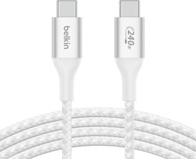 Belkin Boost Charge USB 2.0 Cable USB-C male - 240W Λευκό 1m (CAB015BT1MWH)