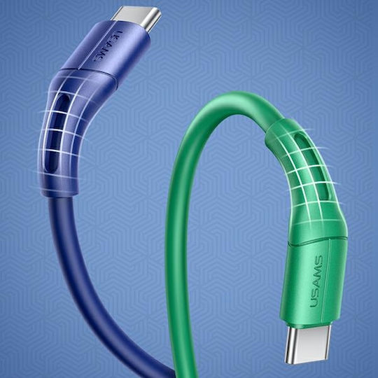 Usams Usams US-SJ501 USB 2.0 Kabel USB Typ-C männlich - USB-A Blauer 1m SJ501USB03