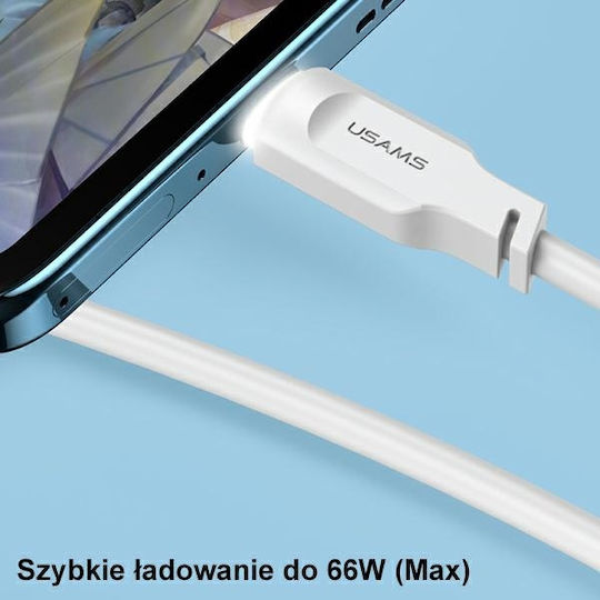 Usams US-SJ568 USB 2.0 Cable USB-C male - USB-A 66W PD Μωβ 1.2m SJ568USB03