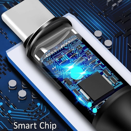 Usams US-SJ221 Плетен USB 2.0 Кабел USB-C Мъжки - USB-A Червен 1.2м SJ221TC02