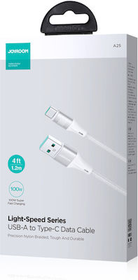 Joyroom Light-speed ​​series Sa25-ac6 USB 2.0 Cable USB-C male - USB-A 100W White 2m