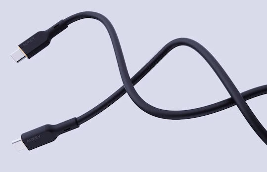 Aukey USB 2.0 Cable USB-C male - USB-C 100W PD Μαύρο 1.8m AKAUKKUCBSCC102