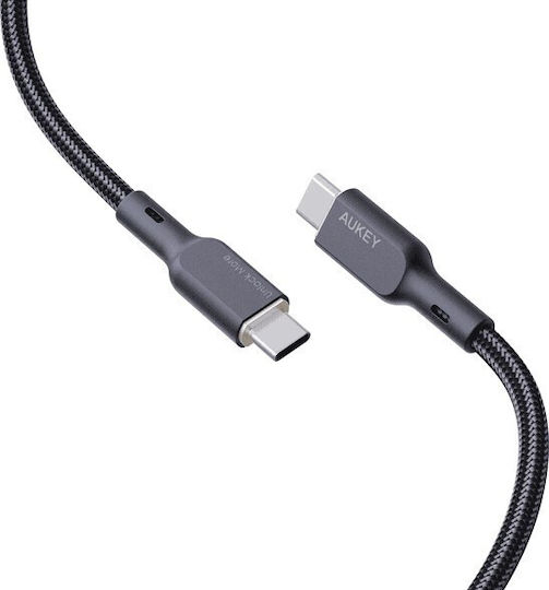 Aukey USB 2.0 Кабел USB-C Мъжки - USB-C 100W Захранване PD Черен 1.8м AKAUKKUCBKCC102