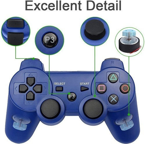 Factory Doubleshock Ασύρματο Gamepad για PS3 Μπλε