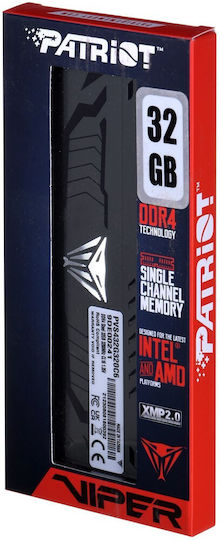 Patriot Viper Steel 32GB DDR4 RAM cu Viteză 3200 pentru Desktop