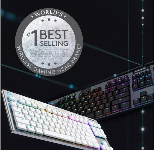 Logitech G915 TKL Wireless Gaming Mechanical Keyboard Tenkeyless with GL Tactile switches and RGB lighting (English US)