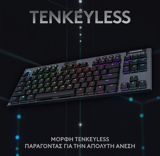 Logitech G915 TKL Wireless Gaming Mechanical Keyboard Tenkeyless with GL Tactile switches and RGB lighting (English US)