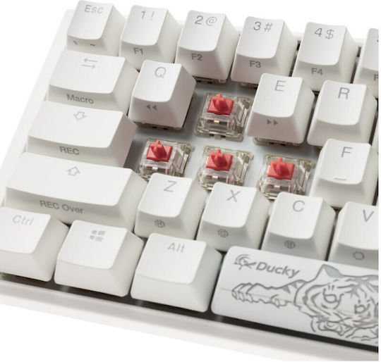 Ducky One 3 SF Gaming Mechanical Keyboard 65% with Cherry MX Silent Red switches and RGB lighting (English US) Pure White