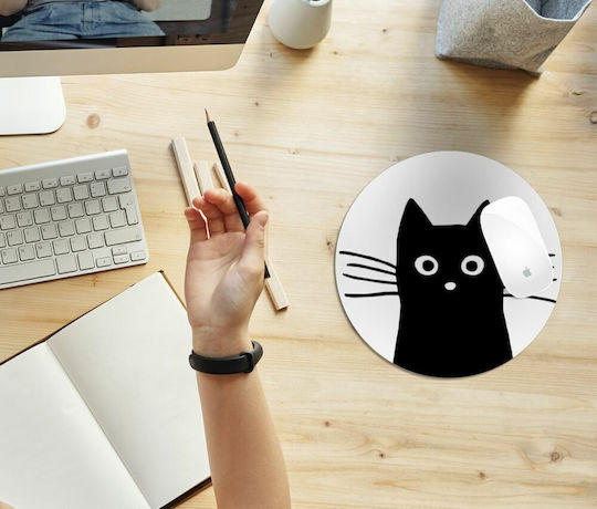 Koupakoupa Schwarze Katze Mauspad (200mm)