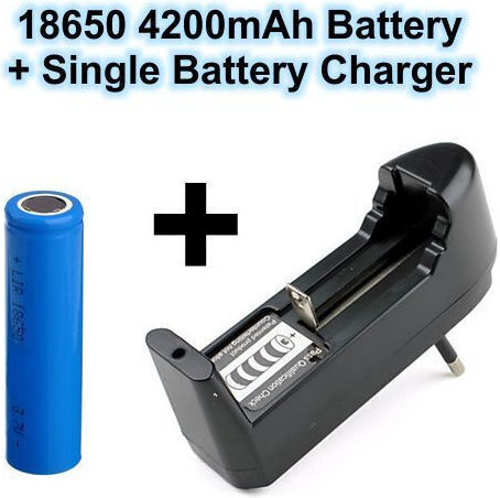 Rechargable Battery 18650 Li-ion 4200mAh 3.7V 1pcs