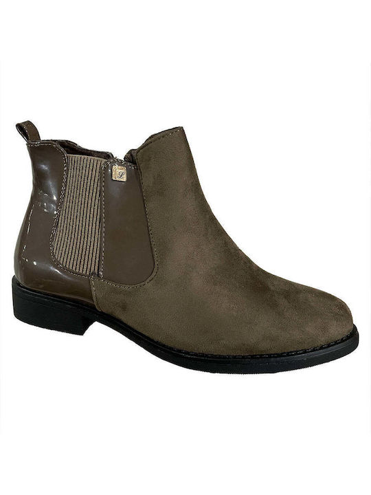 Ustyle Wildleder Damen Knöchelstiefel Braun