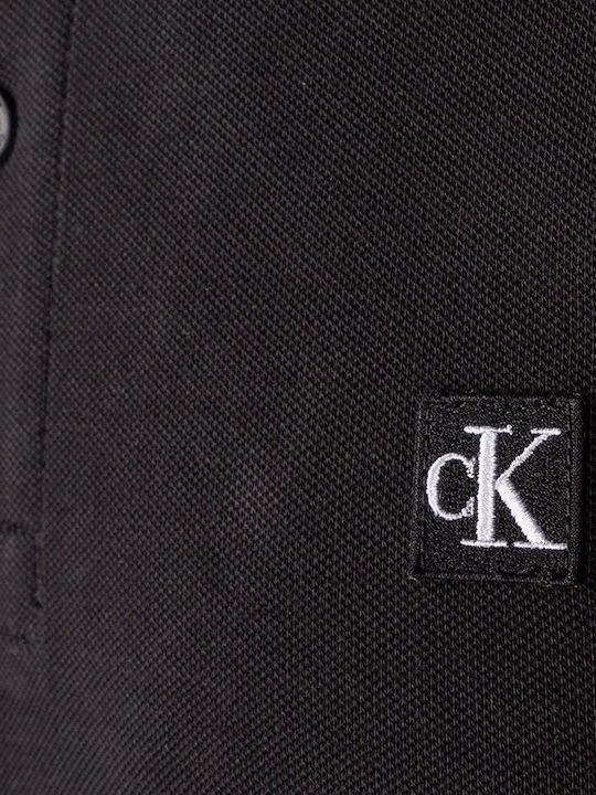 Calvin Klein Bluza pentru bărbați cu mâneci scurte Polo Negru