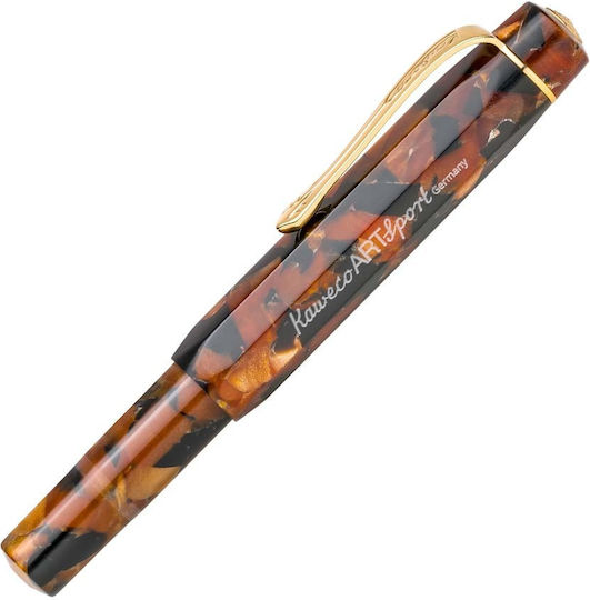 Kaweco Sport Πένα Γραφής Medium Καφέ με Μπλε Μελάνι