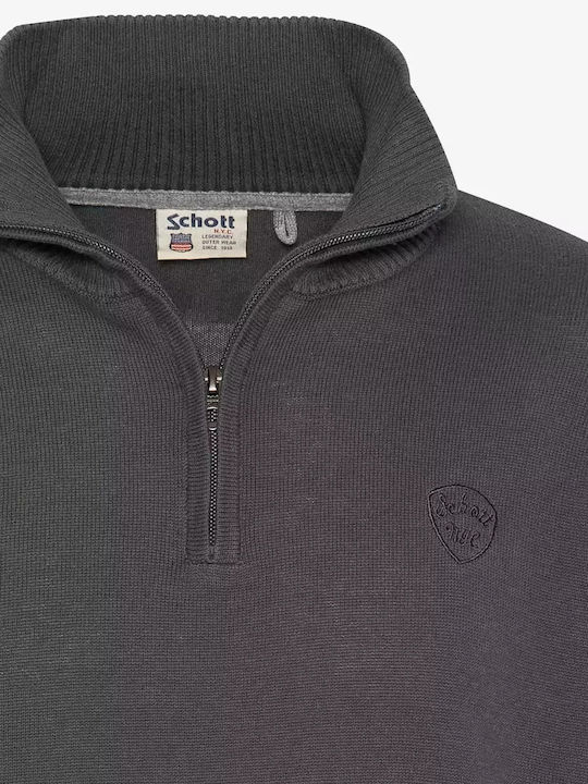 Schott with Zipper ANTHRACITE