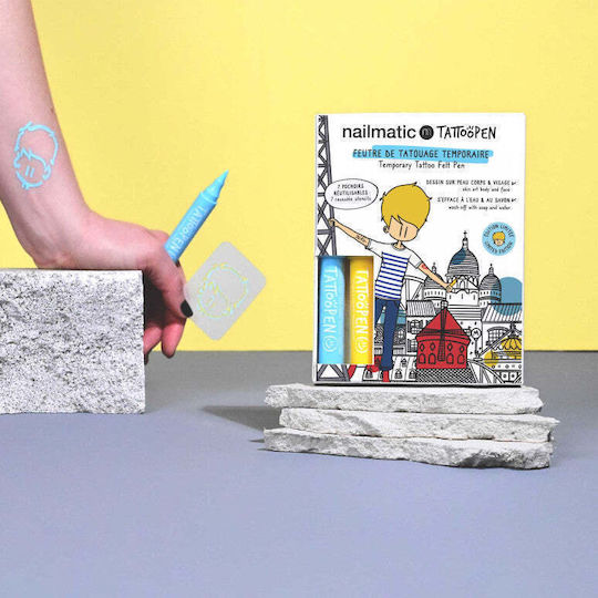 Nailmatic Skin Painting Set Tattoopen With Stencils Paris By Jo Little Children's Makeup