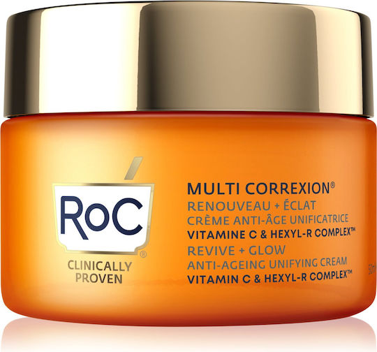 Roc Multi Correxion Revive + Glow Anti-Ageing Unifying Cream Reich Creme für Alle Typen Haut 50ml