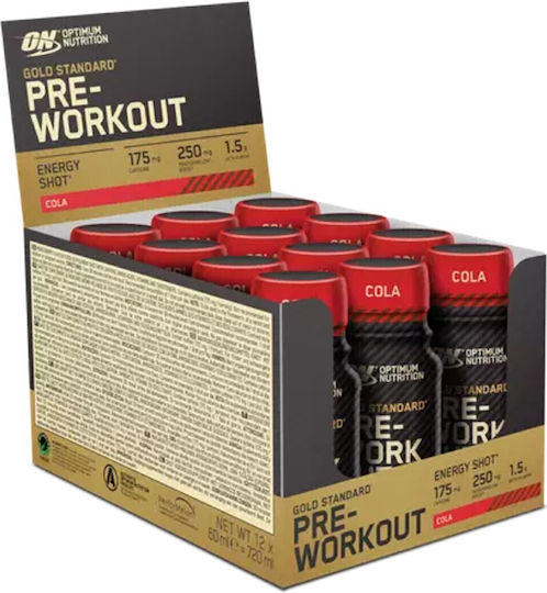 Optimum Nutrition Standard Pre-workout Shot 175mg 12 x 60ml Cola