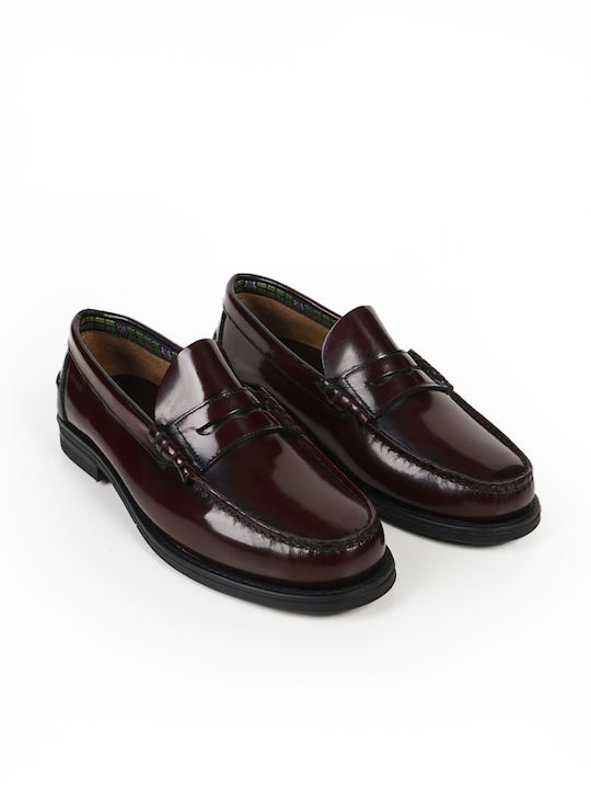 Sebr Δερμάτινα Ανδρικά Loafers σε Μπορντό Χρώμα