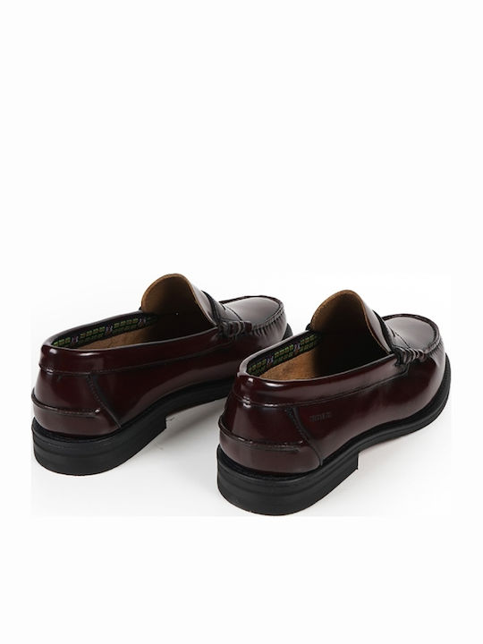 Sebr Δερμάτινα Ανδρικά Loafers σε Μπορντό Χρώμα