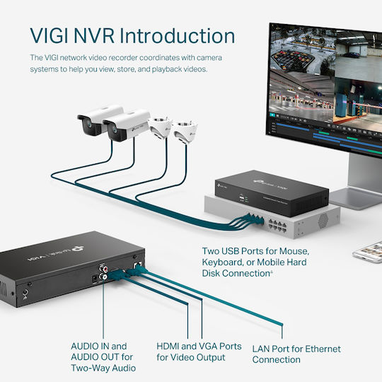 TP-LINK TP-LINK VIGI NVR1008H v2 NVR 8 Channels