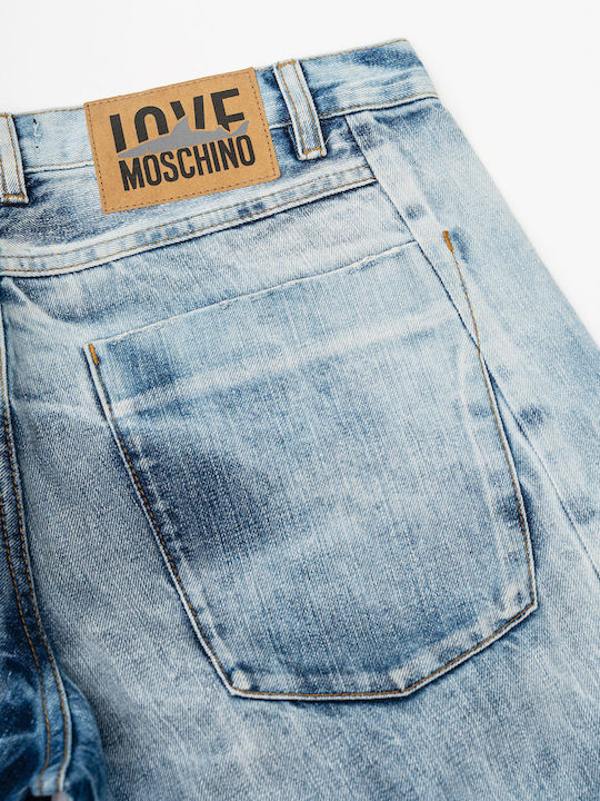 Moschino Pantaloni de Bărbați din Jean albastru deschis