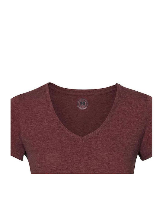 Russell Europe Werbe-T-Shirt Maroon Marl