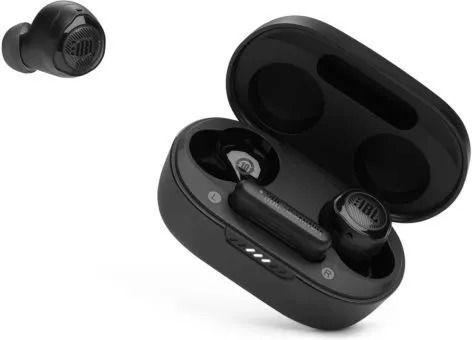 JBL Quantum TWS AIR In-Ear Bluetooth-Freisprecheinrichtung Kopfhörer mit Ladeetui Schwarz