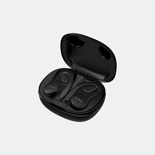 JVC HA-EC25T In-ear Bluetooth Handsfree Ακουστικά με Αντοχή στον Ιδρώτα και Θήκη Φόρτισης Μαύρα