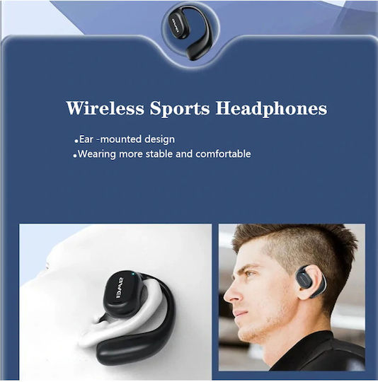 Awei T69 Open Ear Bluetooth Handsfree Ακουστικά με Θήκη Φόρτισης Μαύρα