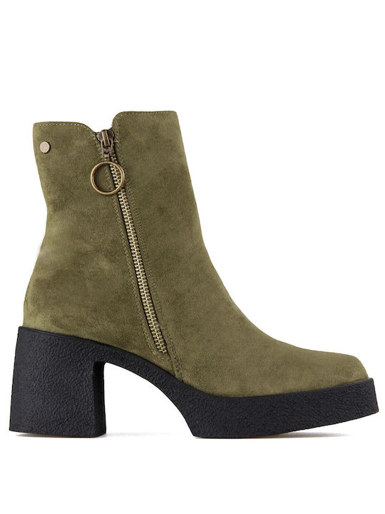 Silia D Suede Women's Ankle Boots Khaki